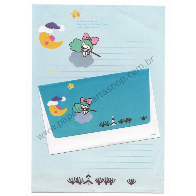 Conjunto de Papel de Carta Antigo (Vintage) Fairy CAZ Midori