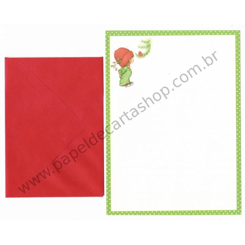 Conjunto de Papel de Carta Antigo Importado Muffin Charmers Hallmark