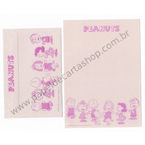 Conjunto de Papel de Carta Antigo Peanuts CRS Hallmark Japan