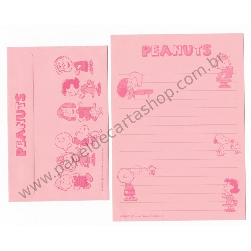 Conjunto de Papel de Carta Antigo Peanuts CPK Hallmark Japan