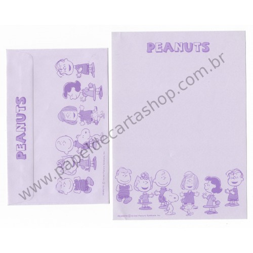 Conjunto de Papel de Carta Antigo Peanuts CLL Hallmark Japan