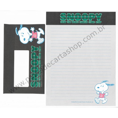 Conjunto de Papel de Carta Antigo Snoopy CPV Peanuts Hallmark Japan