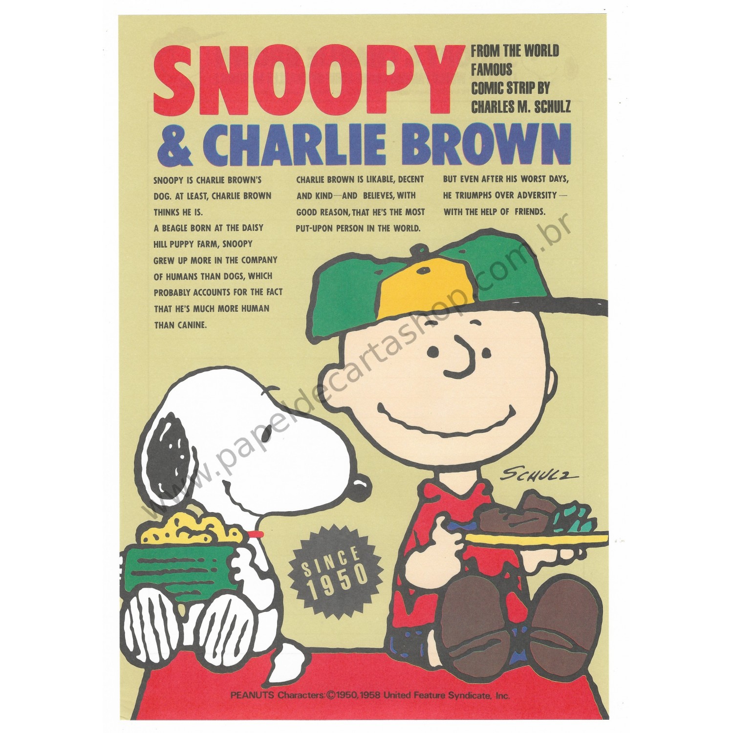 Conjunto de Papel de Carta Snoopy & Charlie Brown CVM 