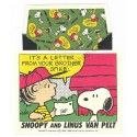 Conjunto de Papel de Carta Snoopy & Linus Van Pelt Antigo Peanuts Japan