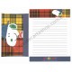 Conjunto de Papel de Carta Antigo Snoopy XDZ Peanuts Hallmark Japan