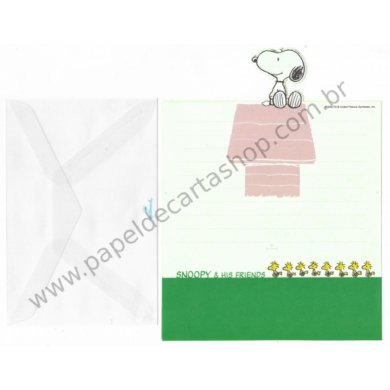 Conjunto de Papel de Carta Snoopy & HF CVD Antigo Hallmark japan