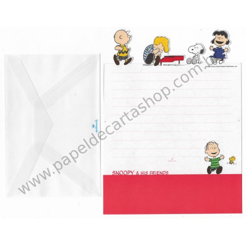 Conjunto de Papel de Carta Snoopy & HF CVM Antigo Hallmark japan