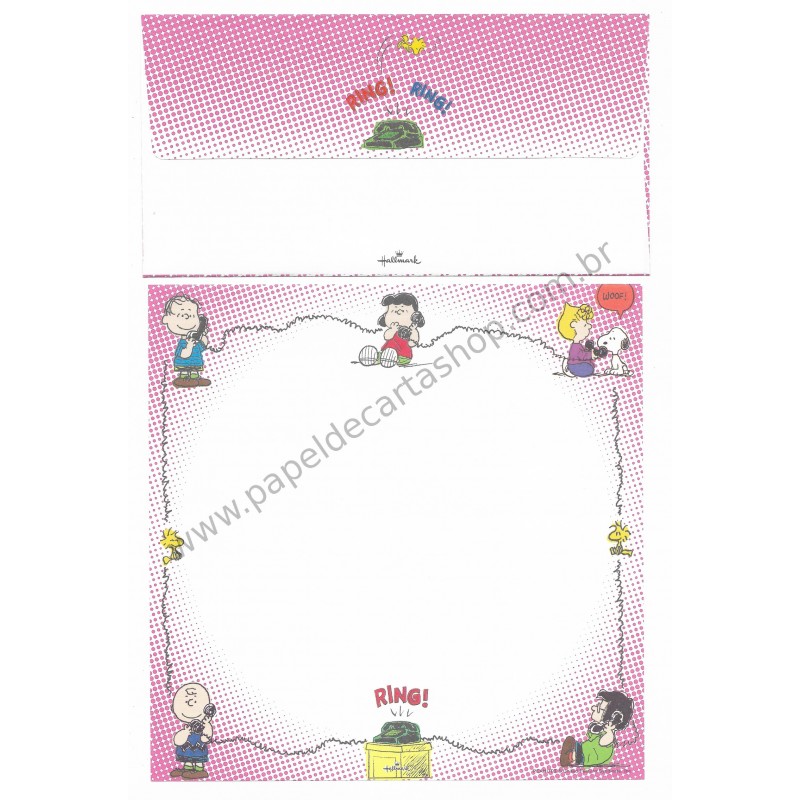 Conjunto de Papel de Carta Antigo Snoopy & Friends Ring Peanuts japan