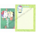 Ano 2002. Conjunto de Papel de Carta Hello Kitty Sport Baseball Sanrio