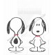 Conjunto de Papel de Carta Antigo Snoopy DC japan