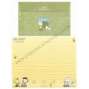 Conjunto de Papel de Carta Snoopy & Charlie Brown CVD Antigo Peanuts