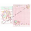 Ano 2012. Conjunto de Papel de Carta Little Twin Stars Sweet Ride Sanrio