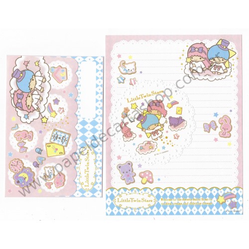 Ano 2011. Conjunto de Papel de Carta Little Twin Stars Sweet Saloon Sanrio