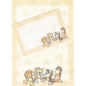 Conjunto de Papel de Carta Antigo Importado Shinn Jee Wild Animal P180164-6