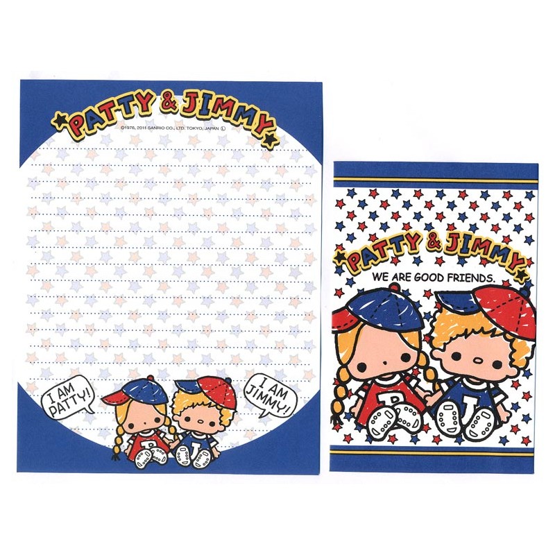 Ano 2011. Kit 4 Conjuntos de Papel de Carta Patty & Jimmy Good Friends 4AZ Sanrio