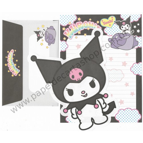 Ano 2005. Conjunto de Papel de Carta Kuromi Halloween Sanrio