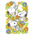 Conjunto de Papel de Carta Snoopy Antigo Flowers CAM