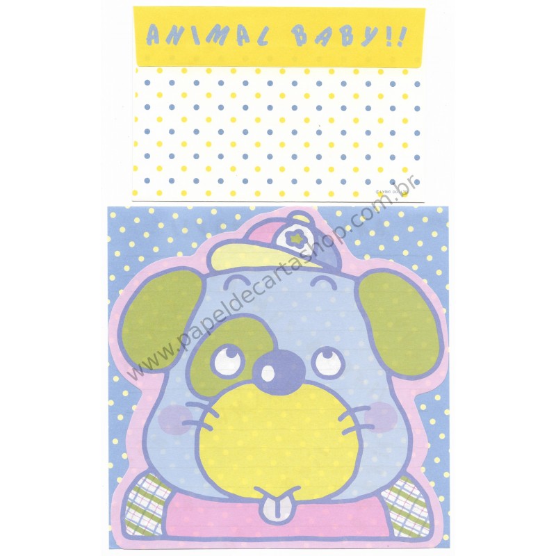 Conjunto de Papel de Carta Antigo Animal Baby Lyric Japan