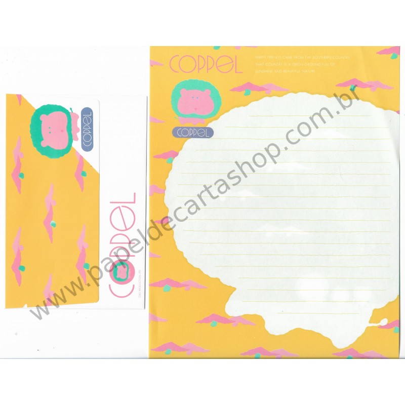 Conjunto de Papel de Carta Antigo Coppel Kei Production Japan