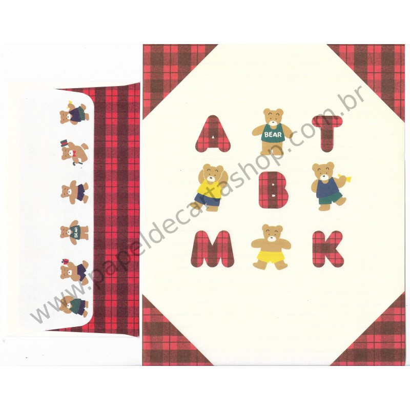 Conjunto de Papel de Carta Antigo Bear CXD Japan