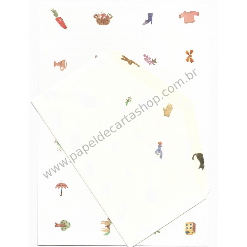 Conjunto de Papel de Carta Antigo (Vintage) Little Things