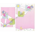 Conjunto de Papel de Carta Antigo Little Twin Stars Roda-Gigante