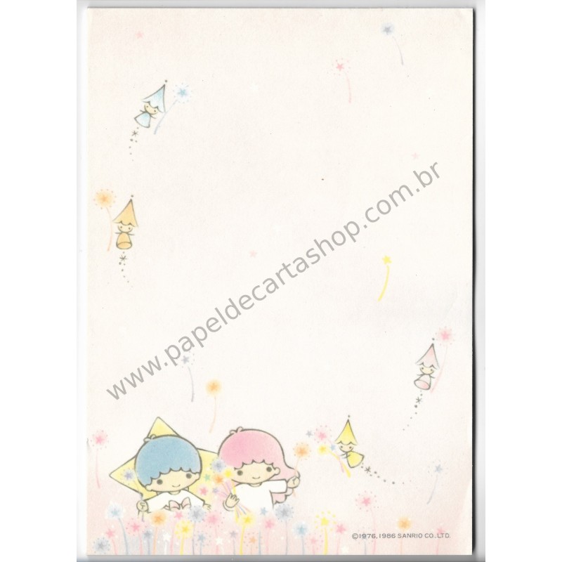 Ano 1986. Papel de Carta Little Twin Stars Star Sanrio Argentina