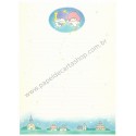 Ano 1985. Papel de Carta Little Twin Stars BAZ Vintage Sanrio