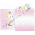 Ano 1989. Conjunto de Papel de Carta Little Twin Stars & Unicornio Sanrio Taiwan