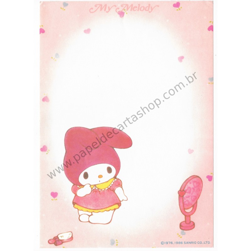 Ano 1986. Papel de Carta My Melody Vintage Sanrio Argentina