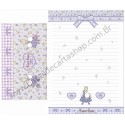 Ano 1998. Conjunto de Papel de Carta Marron Cream PCLL Vintage Sanrio