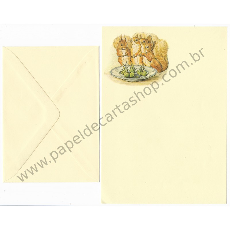 Conjunto de Papel de Carta Antigo Importado Rabbit