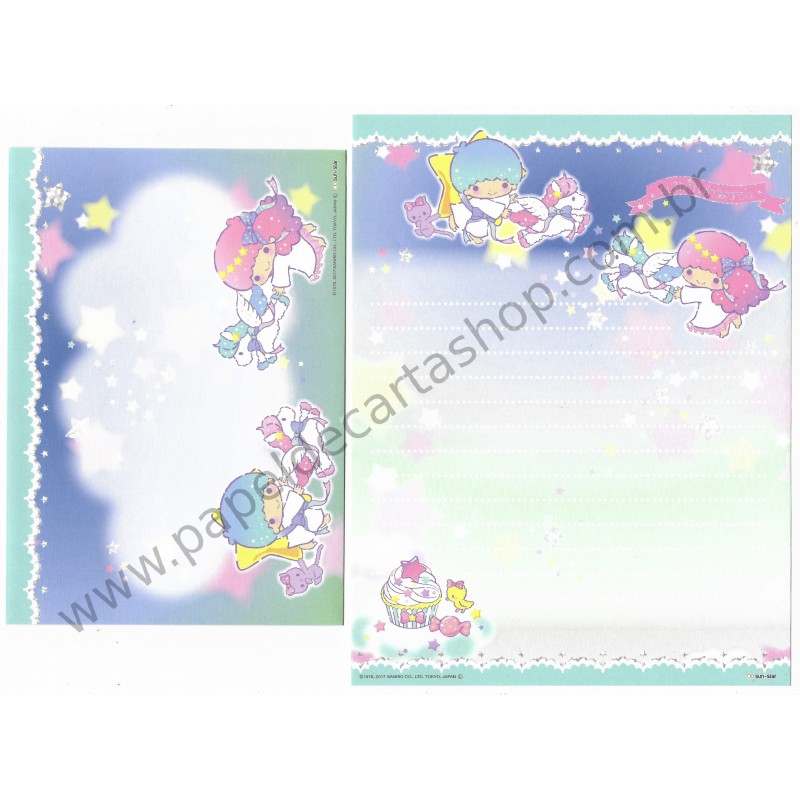 Ano 2017. Kit 2 Conjuntos de Papel de Carta Little Twin Stars Chara Para Sanrio