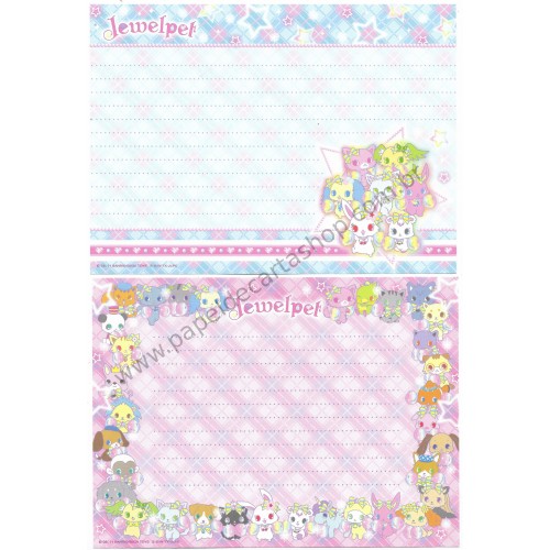 Ano 2011. Conjunto de Papel de Carta Jewelpet RAZ Sanrio