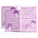 Ano 1987. Conjunto de MICRO-Papel de Carta Little Twin Stars Vintage Sanrio