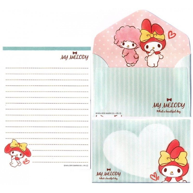 Ano 2015. Conjunto de Mini-Papel de Carta My Melody Wonderful Day CVD Sanrio