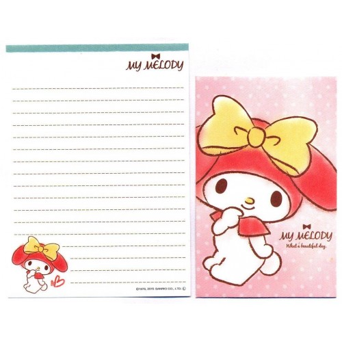 Ano 2015. Kit 2 Conjuntos de Mini-Papel de Carta My Melody Wonderful Day Sanrio