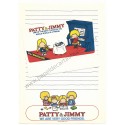 Ano 1976. Conjunto de Papel de Carta Patty & Jimmy Friends Sanrio