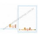 Ano 2004. Conjunto de Papel de Carta Bears CAZ Sanrio Vintage