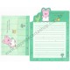 Ano 1991. Conjunto de Papel de Carta Zashikibuta The Best One Sanrio