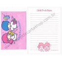 Ano 1989. Conjunto de Papel de Carta Little Twin Stars Origami Sanrio