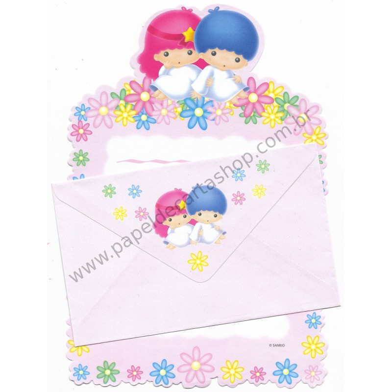 Conjunto de Papel de Carta Antigo Little Twin Stars Grafons Paper