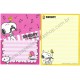 Kit 2 Conjuntos de Papel de Carta Snoopy & Woodstock Peanuts 2012