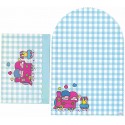 Conjunto de Papel de Carta Antigo Little Twin Stars Xadrez (AZ)