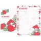 Ano 2009 Conjunto de Papel de Carta My Melody Strawberry Fields Sanrio