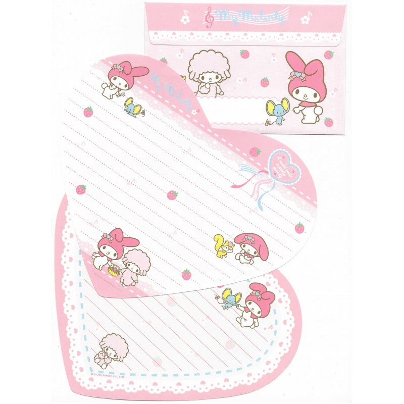 Ano 2006. Conjunto de Papel de Carta My Melody Pretty Melody Sanrio