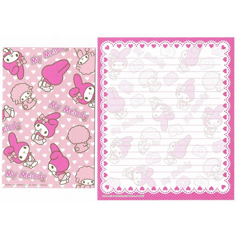 Ano 2011. Conjunto de Papel de Carta My Melody Pants2 Sanrio