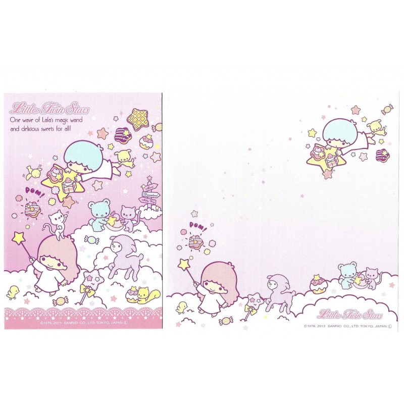 Ano 2013. Conjunto de Papel de Carta Little Twin Stars CRS4 Sanrio