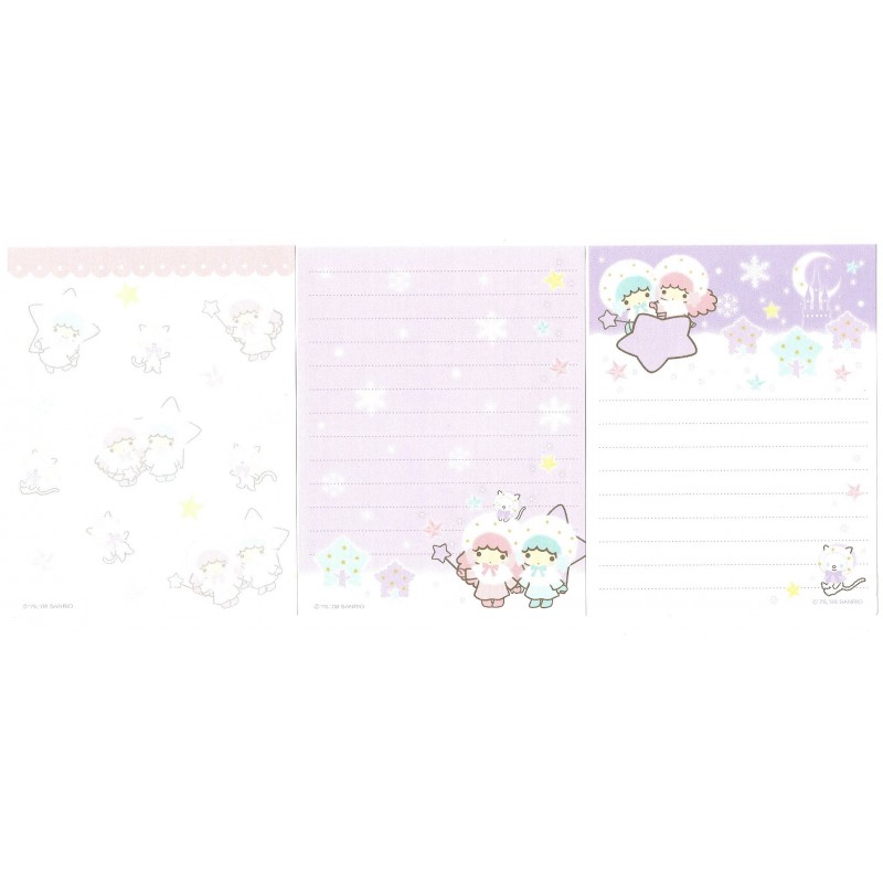 Ano 2008. Kit 3 NOTAS Little Twin Stars Winter Stars Sanrio