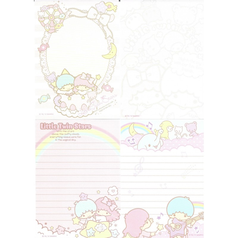 Ano 2012. Kit 8 NOTAS Little Twin Stars1 Sanrio